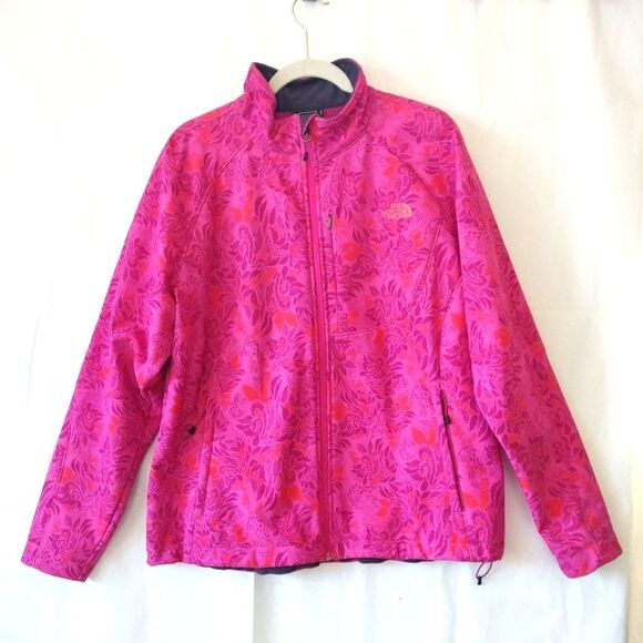 The North Face Jackets & Blazers - The North Face Womans Apex Bionic Pink Floral Fleece Lined Soft Shell Jacket XXL